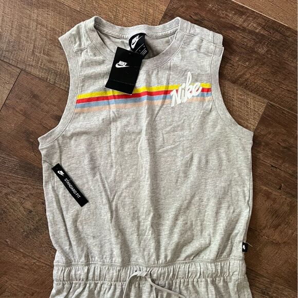 Nike Women's Vintage Style Striped Romper, Size L W811AFA Heather Grey NWT🏷 - Picture 7 of 16